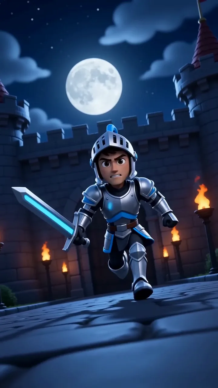 Hero shot from a cinematic game trailer video
